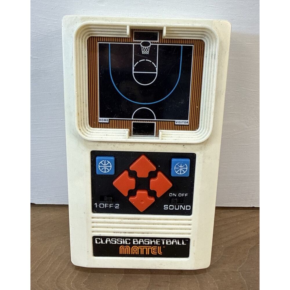 Vintage Classic Basketball Handheld Video Game Mattel Electronics Tested